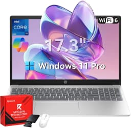 HP 17 Laptop, Intel 8-Core i3-N305, Anti-Glare Display, 16GB RAM, 512GB SSD, Windows 11 Pro, Numeric Keypad, Copilot AI - Thumbnail 1