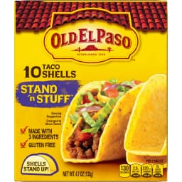Old El Paso Stand 'N Stuff Taco Shells, Gluten Free, Meal Prep, 10 Count, 4.7 oz - Thumbnail 10