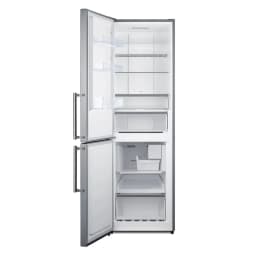 Summit 24 Inch Refrigerator, 10.8 cu.ft. cu.ft Capacity, Bottom Freezer, With Ice Maker, Stainless Steel Look - FFBF235PLIMLHD (Left Handed Door - Thumbnail 2