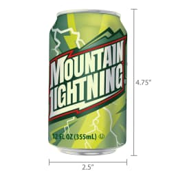 Great Value Mountain Lightning Citrus Flavored Soda, 12 fl oz, 24 Count - Thumbnail 8