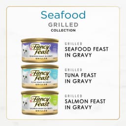 Purina Fancy Feast Grilled Food, Wet Cat Food, Seafood, 3 oz Cans, 24 Pack - Thumbnail 4
