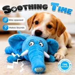 Horivan Interactive Squeaky Dog Toy for Small Medium Dogs Indestructible Chew Toy with Soft Plush Puppy Teething Chew Long Lasting Pet Toy - Thumbnail 6