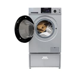 Equator 1.6cf 110V Vented/Ventless Sani Combo Washer Dryer Pet Cycle + Pedestal Silver - Thumbnail 6