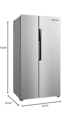 Hamilton Beach HZ8551 15.6 Cu Ft Side-by-Side Refrigerator, Platinum - Thumbnail 9