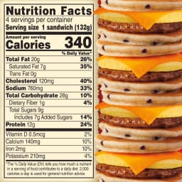 Jimmy Dean Frozen Breakfast Sandwich, Blueberry Griddle Cake Sausage, Egg and Cheese, 4 Count - Thumbnail 6