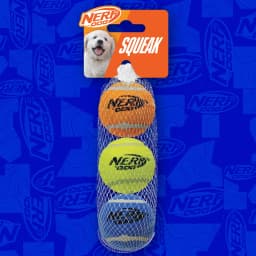 Nerf Dog Toys Squeaky Tennis Ball Dog Toy, 2 inch, 3 Pack - Thumbnail 7