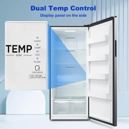 Smad 33 inch All Refrigerator in Stainless Steel F21ARESSS 21 Cu ft Right Door Fridge - Thumbnail 4