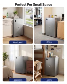Upstreman 3.2 Cu ft Mini Fridge Without Freezer, Single Door Small Refrigerator No Freezer, Freezerless All-Refrigerator Cooler for Kitchen Office - Thumbnail 7