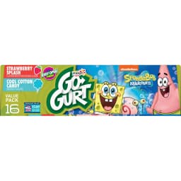 Go-GURT SpongeBob Yogurt Tubes, Strawberry, Cotton Candy, 6g Protein, 16 Count, 32 oz - Thumbnail 11