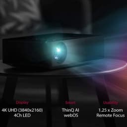 Open Box LG HU70LAB 4K UHD Smart Home Theater CineBeam Projector with Alexa Built-in, LG ThinQ AI, Google Assistant - Thumbnail 5