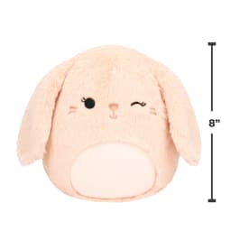 Squishmallows FuzzAMallow Official 8 inch Satine the Winking Peach Bunny - Child's Ultra Soft Plush Toy - Thumbnail 2