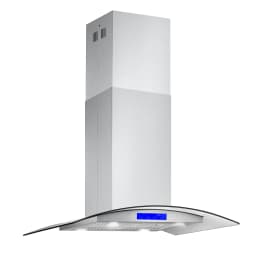 Cosmo 4 Piece Kitchen Appliance Packages with 36" Freestanding 220/240V Dual Fuel Range 36" Island Range Hood 24" Built-in Integrated Dishwasher - Thumbnail 9