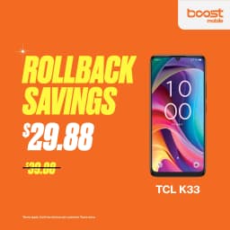 Boost Mobile TCL K33 5G, 64GB, Black - Prepaid Smartphone [Locked to Boost Mobile] - Thumbnail 1