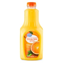 Great Value 100% Pasteurized Orange Juice, No Pulp, 52 fl oz - Thumbnail 1