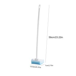 Hovilon Bathtub Scrubber with Long Handle，23'' Tub Tile Scrubber Brush Non Scratch Cleaning Brush Replaceable Scouring Pad for Shower Floor Wall Sink - Thumbnail 3