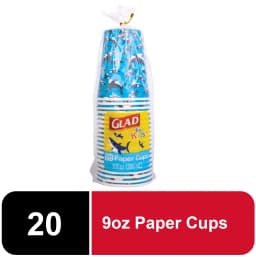 Glad Kids Sharks Disposable Plates Bundle (20 plates, 20 cups, 20 bowls) - Thumbnail 4