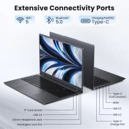 RNRUO 15.6" Laptop with Windows 11, 12GB RAM 128GB SSD, FHD Screen USB-C PD Fast Charging, Office 2024 Included - Thumbnail 9