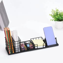 Multifunctional Pen Holder Set Office Work Mesh Organizer For Desk - Thumbnail 2
