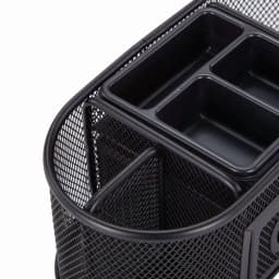 Metal Mesh Desktop Organizer 8 Compartment Storage Pen Pencil Box Open Drawer Us - Thumbnail 3