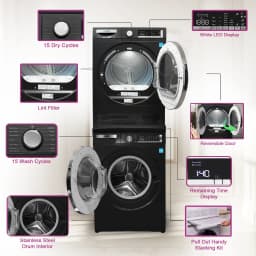Conserv LUXE E-STAR STACKABLE Washer2.2cf 110 V+ Condensing Dryer4Cf 220V - Thumbnail 6