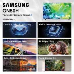 Samsung 55” Class QN80H Series Neo QLED Mini LED 4K UHD Samsung Vision AI Smart Tizen TV 2026 - QN55QN80HAFXZA - Thumbnail 2