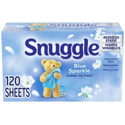 Snuggle Blue Sparkle Cuddle Up Fresh Dryer Sheets, 120 Count - Thumbnail 1