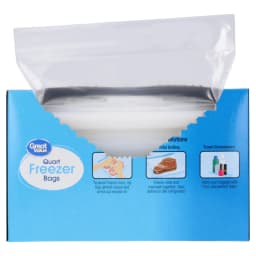 Great Value Double Zipper Quart Freezer Bag, 150 Count - Thumbnail 3