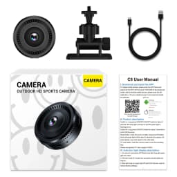 1080P Mini Action Camera with Night Vision, 2MP Micro Camcorder for Outdoor Sports, 64GB Card Included (Black) - Thumbnail 12