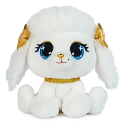 P.Lushes Designer Fashion Pets Catalina Monroe Premium Poodle Puppy Stuffed Animal, White and Gold, 6” - Thumbnail 1