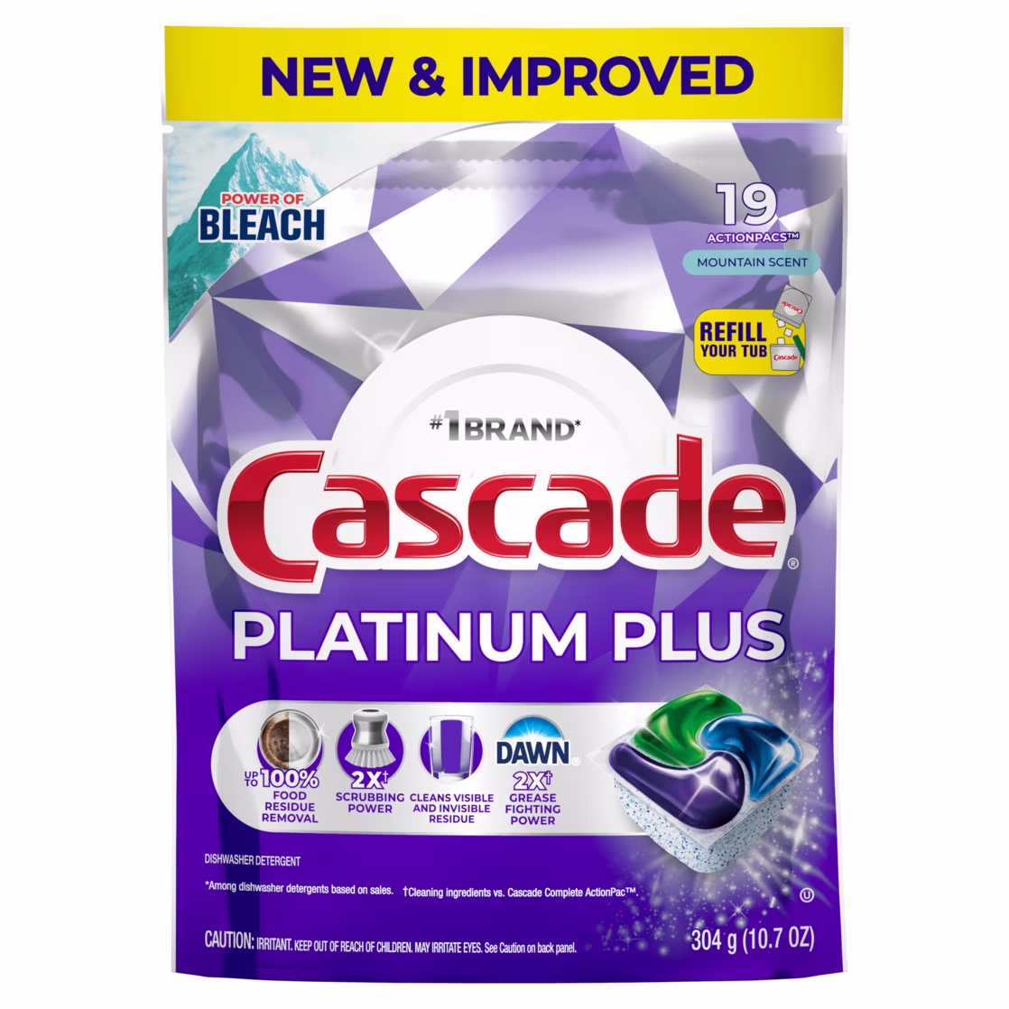 Cascade Platinum Plus Dishwasher Pods, Dishwasher Detergent, Dish Detergent Soap, Mountain, 19 Count - Thumbnail 9