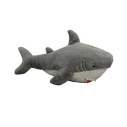 14 Inch Soft Shark Animal Plush Toy Comfortable Stuffed Doll for Car Decor and Holiday Gifting Grey with Detailed Embroidery - Thumbnail 2