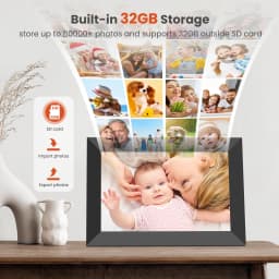 NUSICAN Digital Photo Frames 10.1" , WiFi Digital Frame with 32GB Memory, Touch Screen Electric Picture Video Frame Share Instant Photo - Thumbnail 10