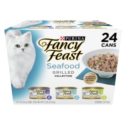 Purina Fancy Feast Grilled Food, Wet Cat Food, Seafood, 3 oz Cans, 24 Pack - Thumbnail 1