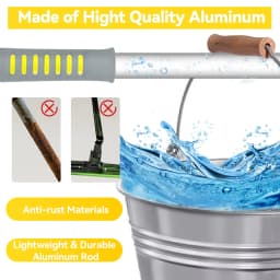 JEHONN Window Cleaning Squeegee Kit with 64 inches Long Handle (Yellow) - Thumbnail 5