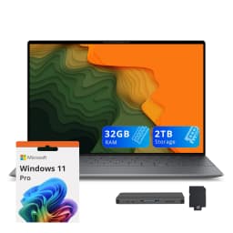 Dell XPS 13.4" Touch Laptop, Snapdragon X Elite X1E-80-100, 32GB RAM, 2TB Storage (1TB SSD+1TB Dock Station) - Thumbnail 1