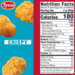 Tyson Anytizers Crispy Boneless Chicken Nugget Bites, 24 oz (Frozen, Fully Cooked) - Thumbnail 8