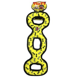Tuffy Ultimate 3WayTug Yellow Bone Durable Squeaky Plush Dog Toy - Thumbnail 7