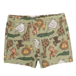 Baby Essentials 6 Months Infant Boys 3 Piece Bodysuit, Shorts, Socks Set Spring Summer Cotton Polyester Outfit in Wild About Mommy Print - Thumbnail 3