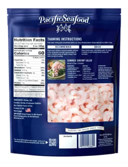 Pacific Seafood Frozen Wild Cooked Coldwater Pink Shrimp, 1 lb Bag (350-500 Count per lb), Contains Shellfish - Thumbnail 14