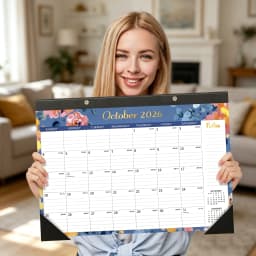 Deli 2027 Desk Calendar 18 Monthly 17 x 12" Desktop/Wall Calendar, Thick Paper with Julian Dates and Block for Home School Office - Thumbnail 6