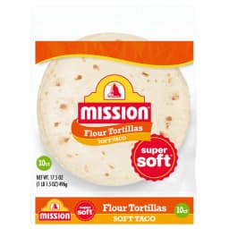 Mission Super Soft Flour Tortillas, Soft Taco Size, 10 Count - Thumbnail 1