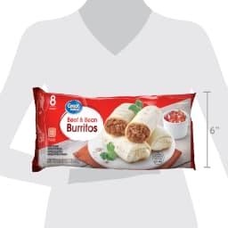 Great Value Beef & Bean Burritos, 32 oz, 8 Count (Frozen) - Thumbnail 6