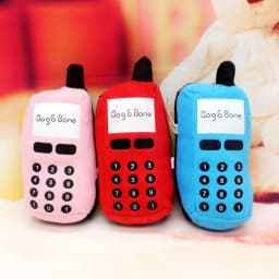 Interactive Dog Toy Colorful Pet Puppy Dogs Chew Toys Cute Phone Shape Play Squeaky Sound Plush Toys - Thumbnail 5