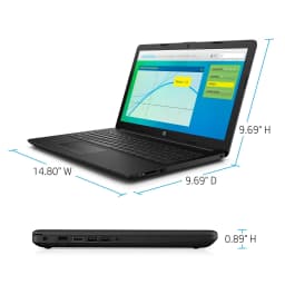 HP 15.6" Laptop, AMD Ryzen 3 2200, 1TB HDD, 4GB SDRAM, Jet Black, 15-DB0066WM - Thumbnail 4