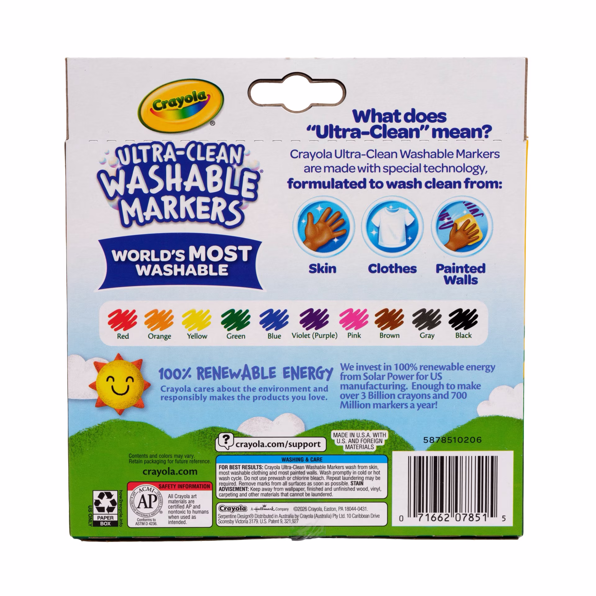 Crayola Ultra-Clean Washable Broad Line Markers, 10 Ct, Back to School Supplies, Classroom Essentials for Teachers, Gift, 3 - Thumbnail 5