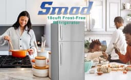 Smeta 18 Cu ft Refrigerator Top Freezer Thermostat Apartment Size Stainless Steel - Thumbnail 10