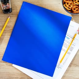 Pen+Gear 3-Prong Letter Size Paper Folder, Blue - Thumbnail 2