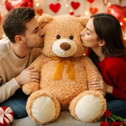 HollyHOME 36 Inch Giant Teddy Bear Big Plush Stuffed Animal Soft Cuddly Toy Gift for Girlfriend Kids Valentine's Day Tan - Thumbnail 4