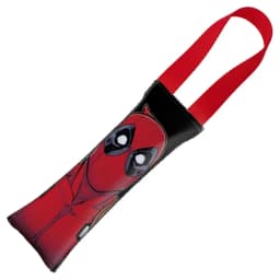 Dog Tug Toy Deadpool Face Deadpool Icon Close Up Black Red - Thumbnail 1