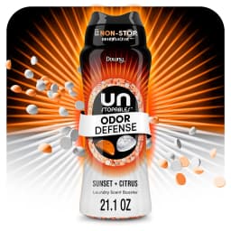 Downy Laundry Scent Beads, Unstopables Fusions Odor Defense In-Wash Scent Booster, Sunset & Citrus Scent, 21.1 oz - Thumbnail 1